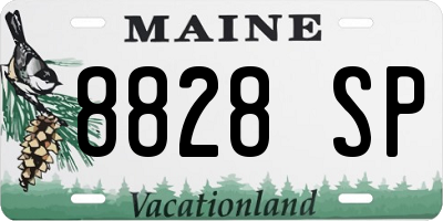 ME license plate 8828SP