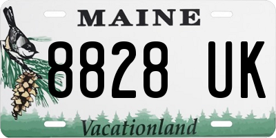 ME license plate 8828UK