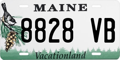 ME license plate 8828VB