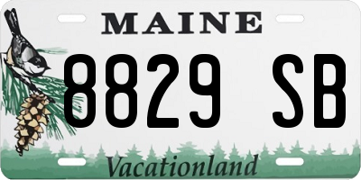 ME license plate 8829SB