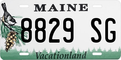 ME license plate 8829SG