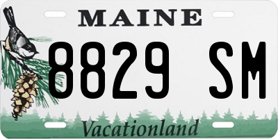 ME license plate 8829SM