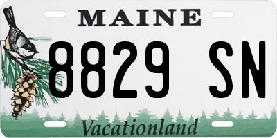 ME license plate 8829SN