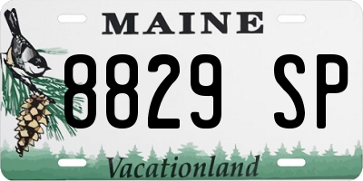 ME license plate 8829SP