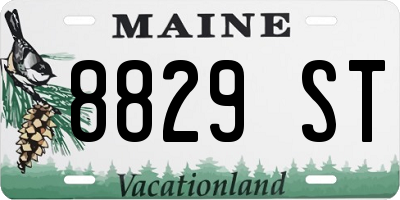 ME license plate 8829ST