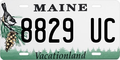 ME license plate 8829UC