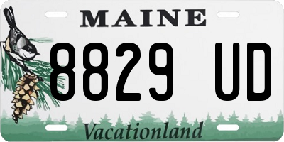 ME license plate 8829UD