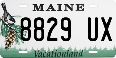 ME license plate 8829UX
