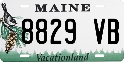 ME license plate 8829VB