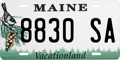 ME license plate 8830SA