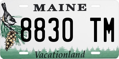 ME license plate 8830TM
