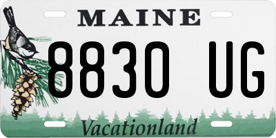 ME license plate 8830UG