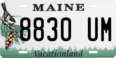 ME license plate 8830UM