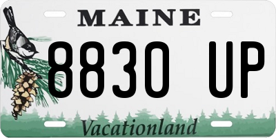 ME license plate 8830UP