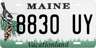 ME license plate 8830UY