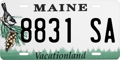 ME license plate 8831SA