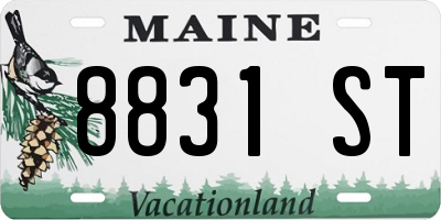 ME license plate 8831ST