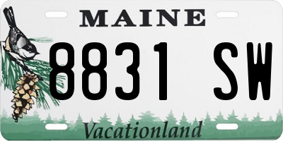 ME license plate 8831SW