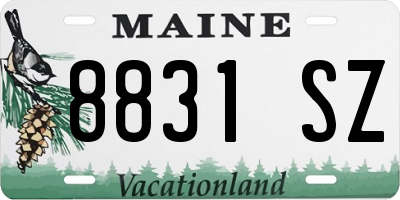 ME license plate 8831SZ