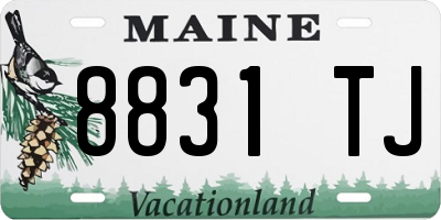 ME license plate 8831TJ