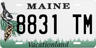 ME license plate 8831TM