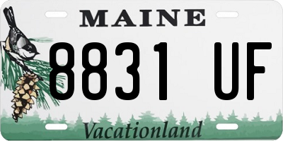 ME license plate 8831UF