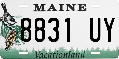 ME license plate 8831UY