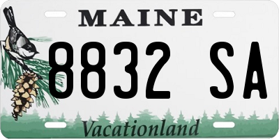 ME license plate 8832SA