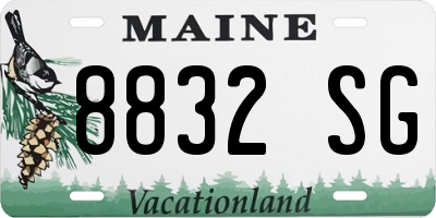 ME license plate 8832SG