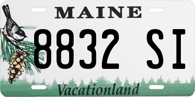 ME license plate 8832SI