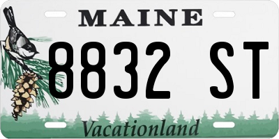ME license plate 8832ST