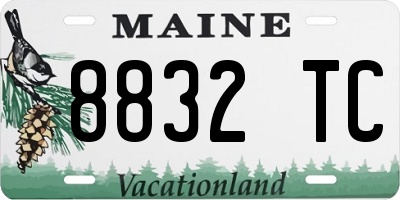 ME license plate 8832TC