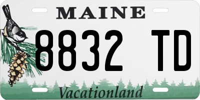 ME license plate 8832TD