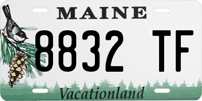 ME license plate 8832TF