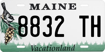 ME license plate 8832TH