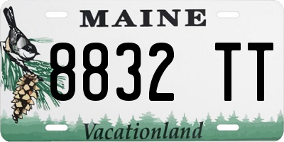 ME license plate 8832TT