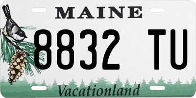 ME license plate 8832TU
