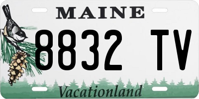 ME license plate 8832TV