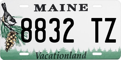 ME license plate 8832TZ