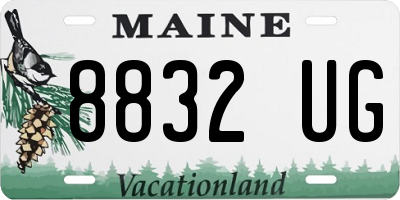 ME license plate 8832UG