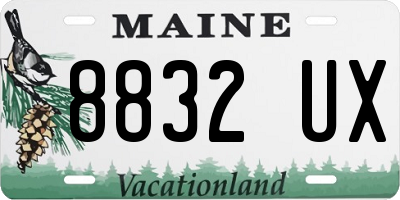 ME license plate 8832UX