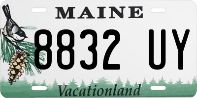 ME license plate 8832UY