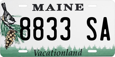 ME license plate 8833SA