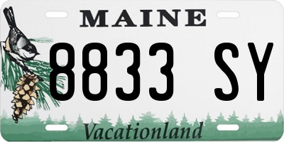 ME license plate 8833SY