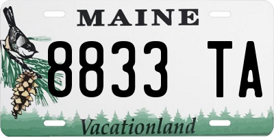 ME license plate 8833TA