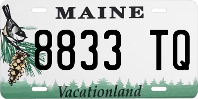 ME license plate 8833TQ