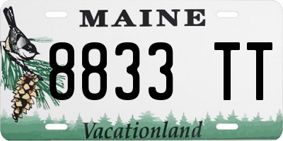 ME license plate 8833TT