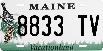 ME license plate 8833TV