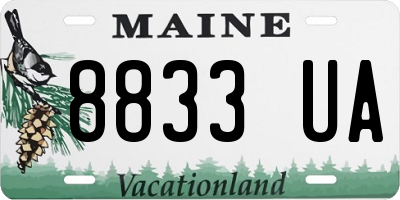 ME license plate 8833UA