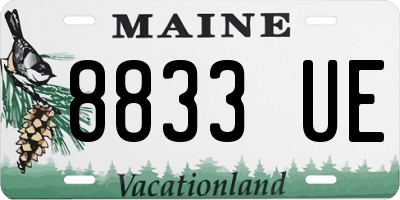 ME license plate 8833UE